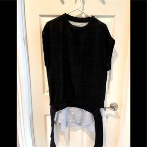 Zara sleeveless sweater with cotton shirt built in. Worn once. Bought in London